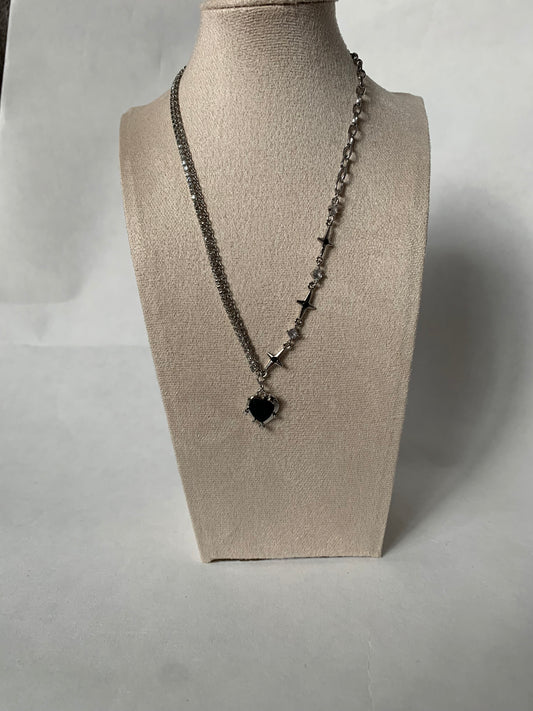 Black Heart Diamond Necklace