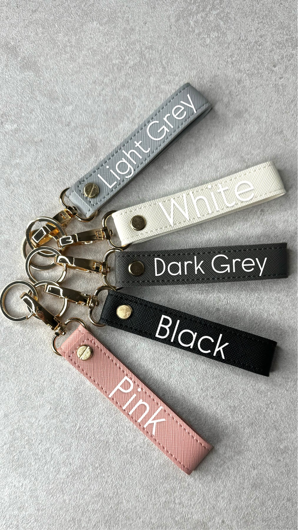 Large Faux Leather Keychain