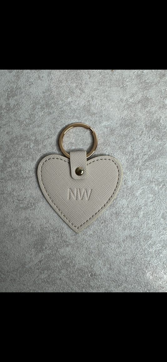 Leather Heart Keychain