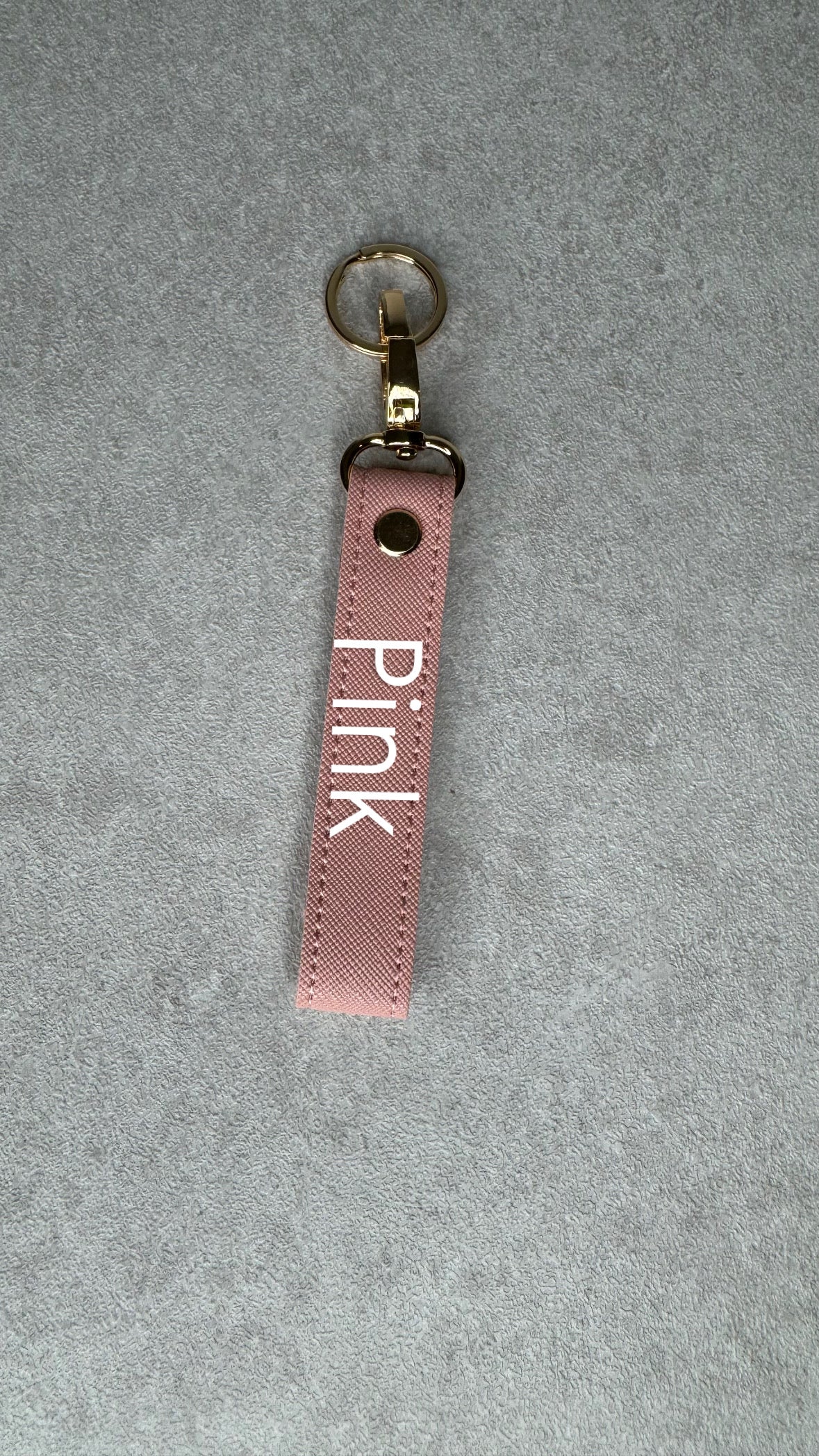 Large Faux Leather Keychain