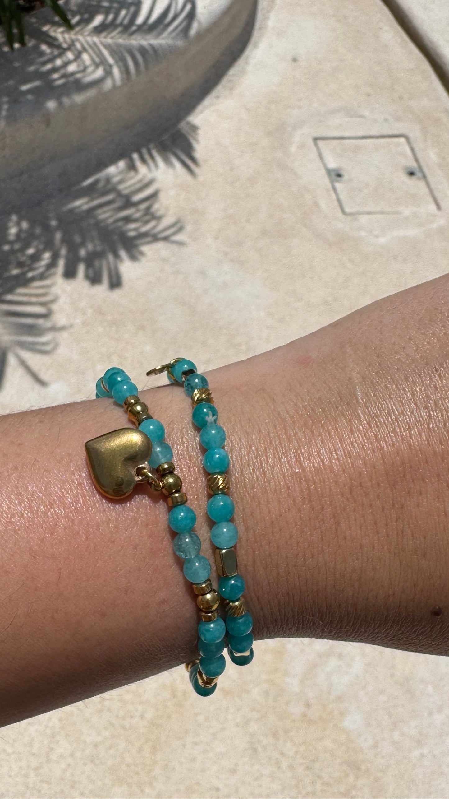 Heart Stone Bracelets - Various colours