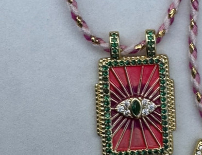 Tarot card necklace - various colours