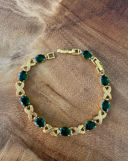 Green Criss Cross Bracelet