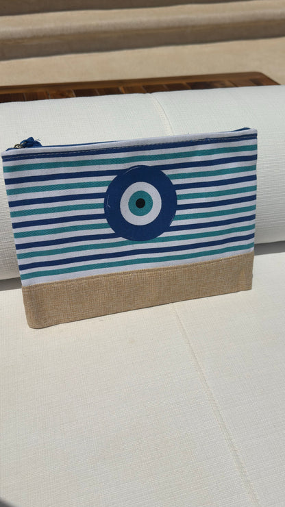 Evil Eye beach bag clutch - various options