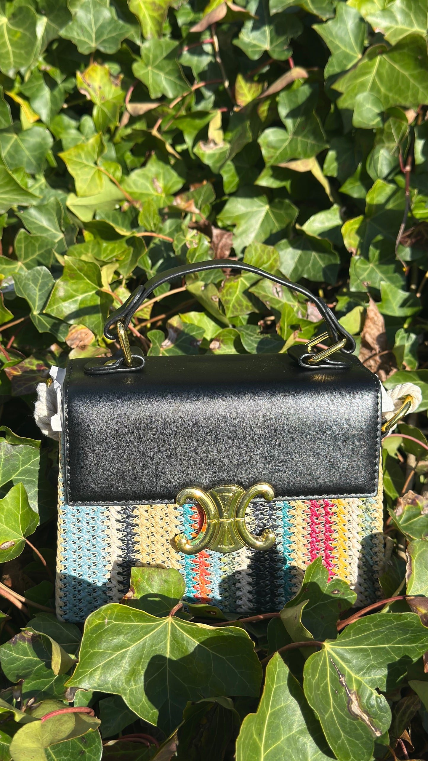 Serena Woven Bag - Black