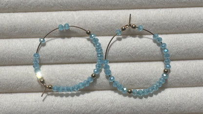 Crystal Hoops - Various colours
