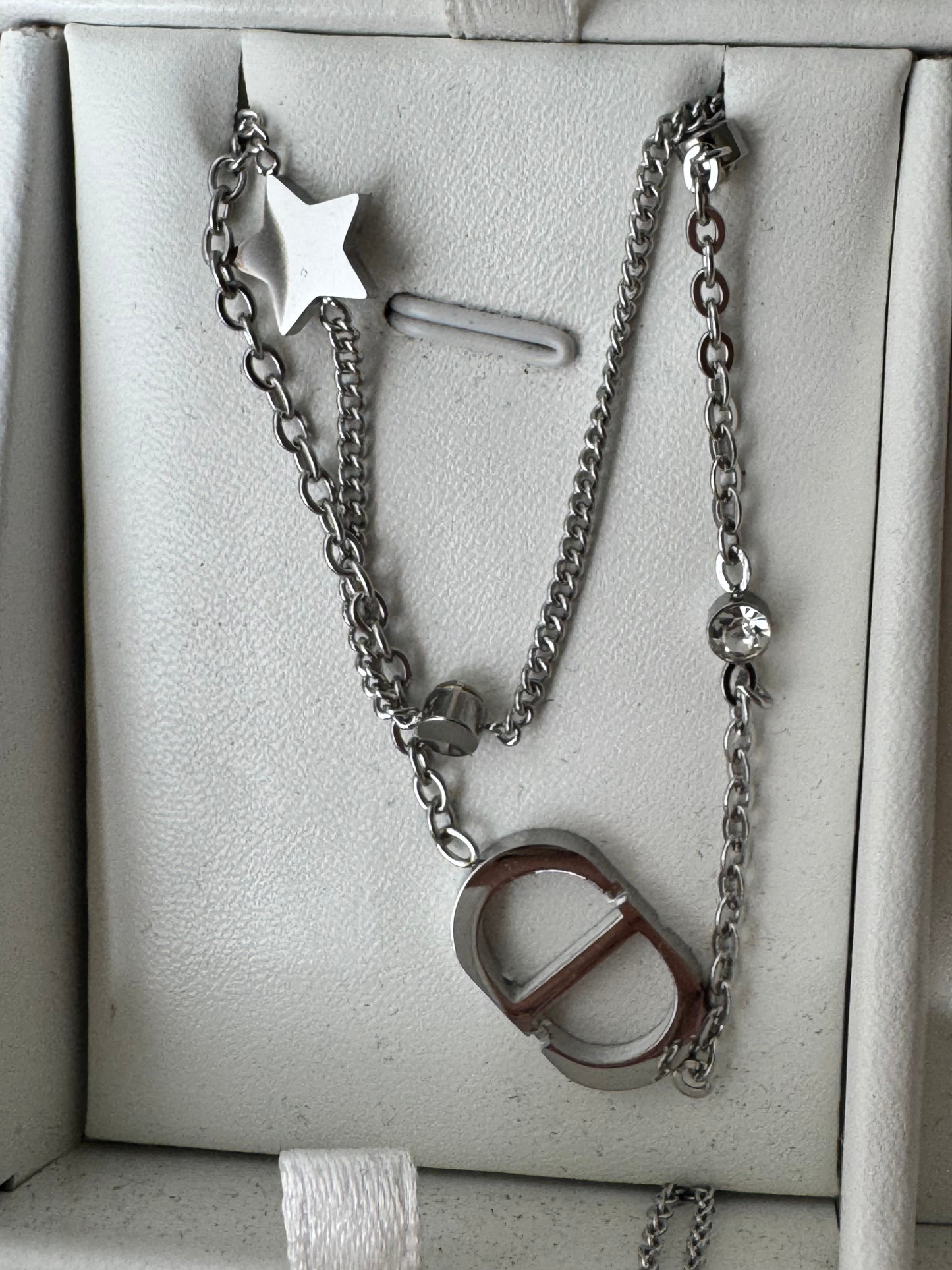 Double chain necklace - gold & silver