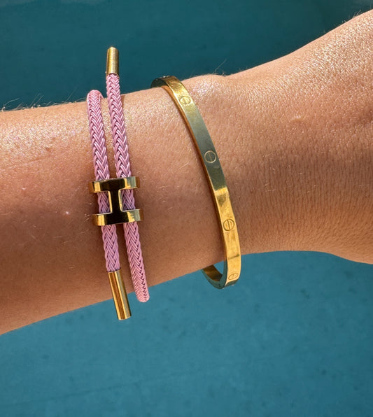 Pink Bracelet stack