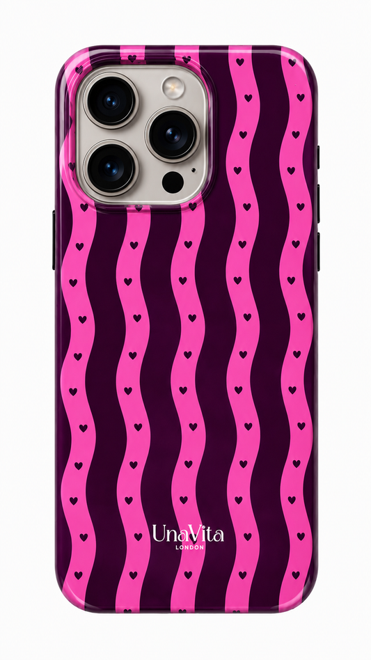 ‘Purple and Pink Heart’ phone case