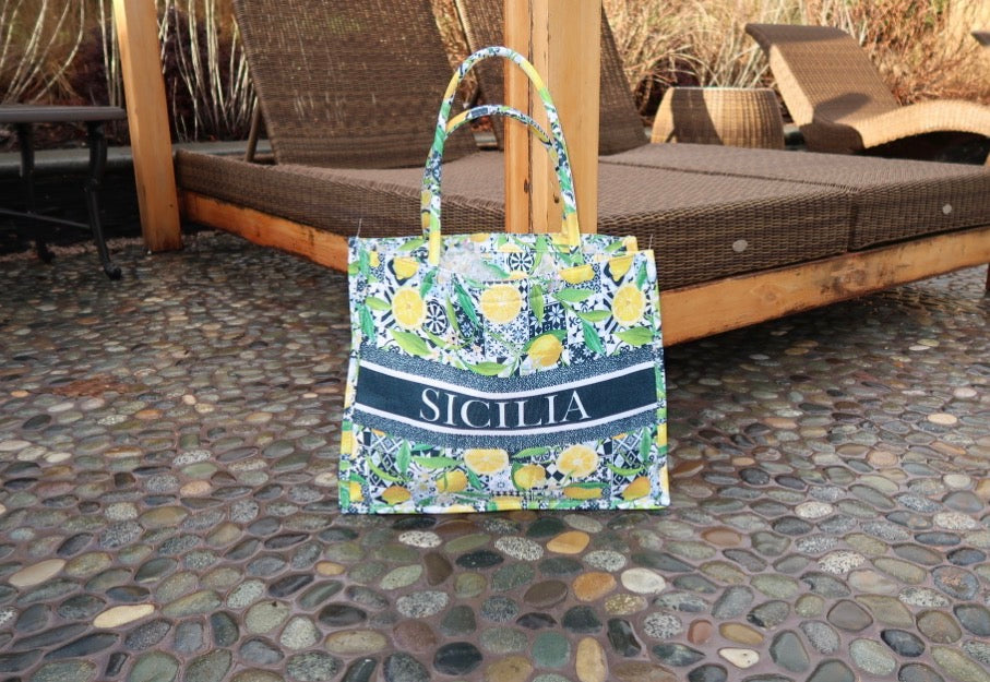 Sicilia Summer Tote Bag - YELLOW