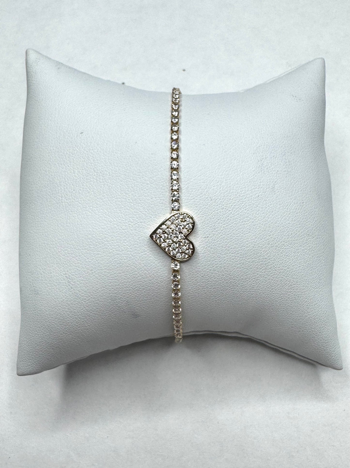 Gold Diamond heart bracelet