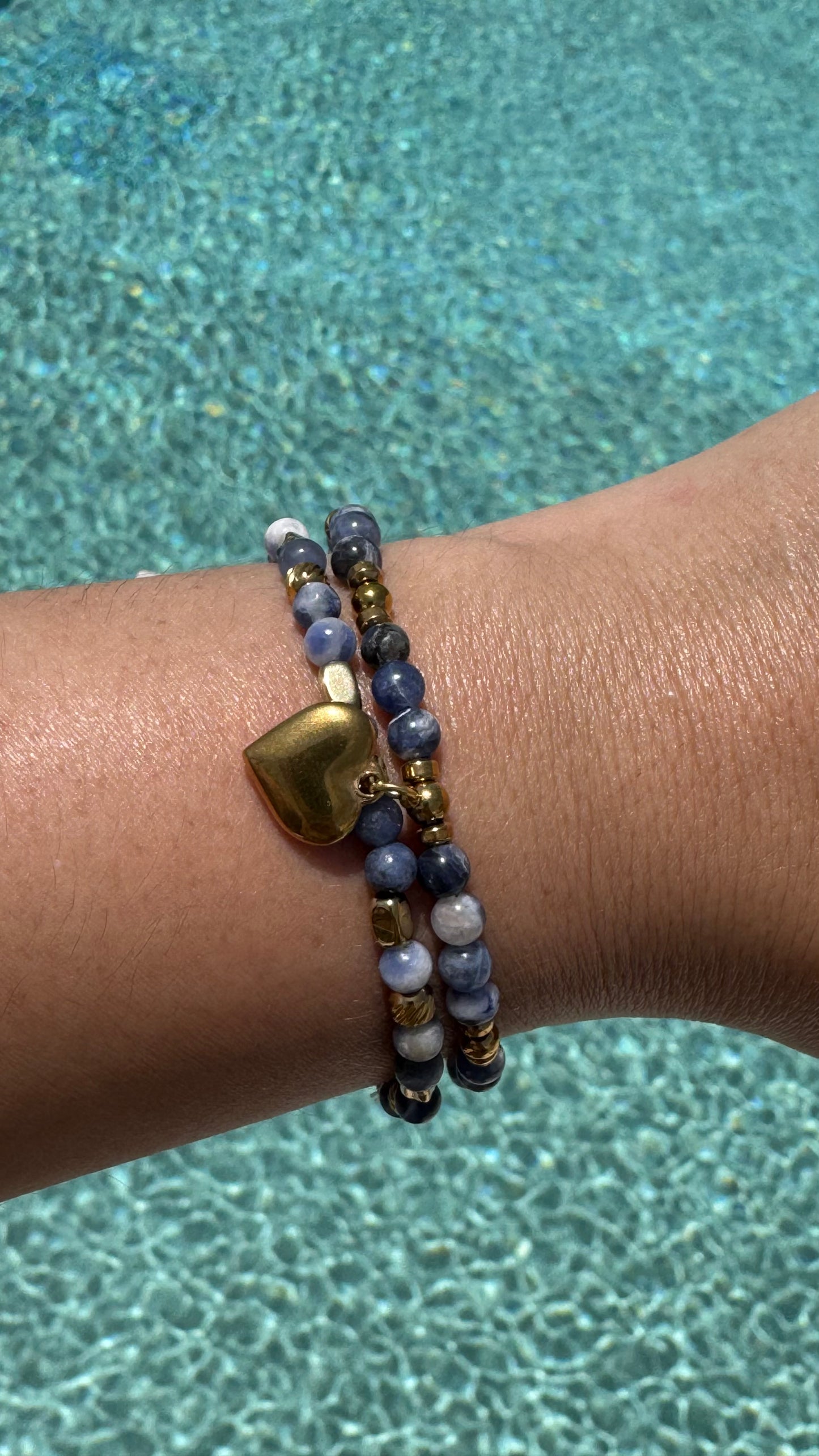 Heart Stone Bracelets - Various colours