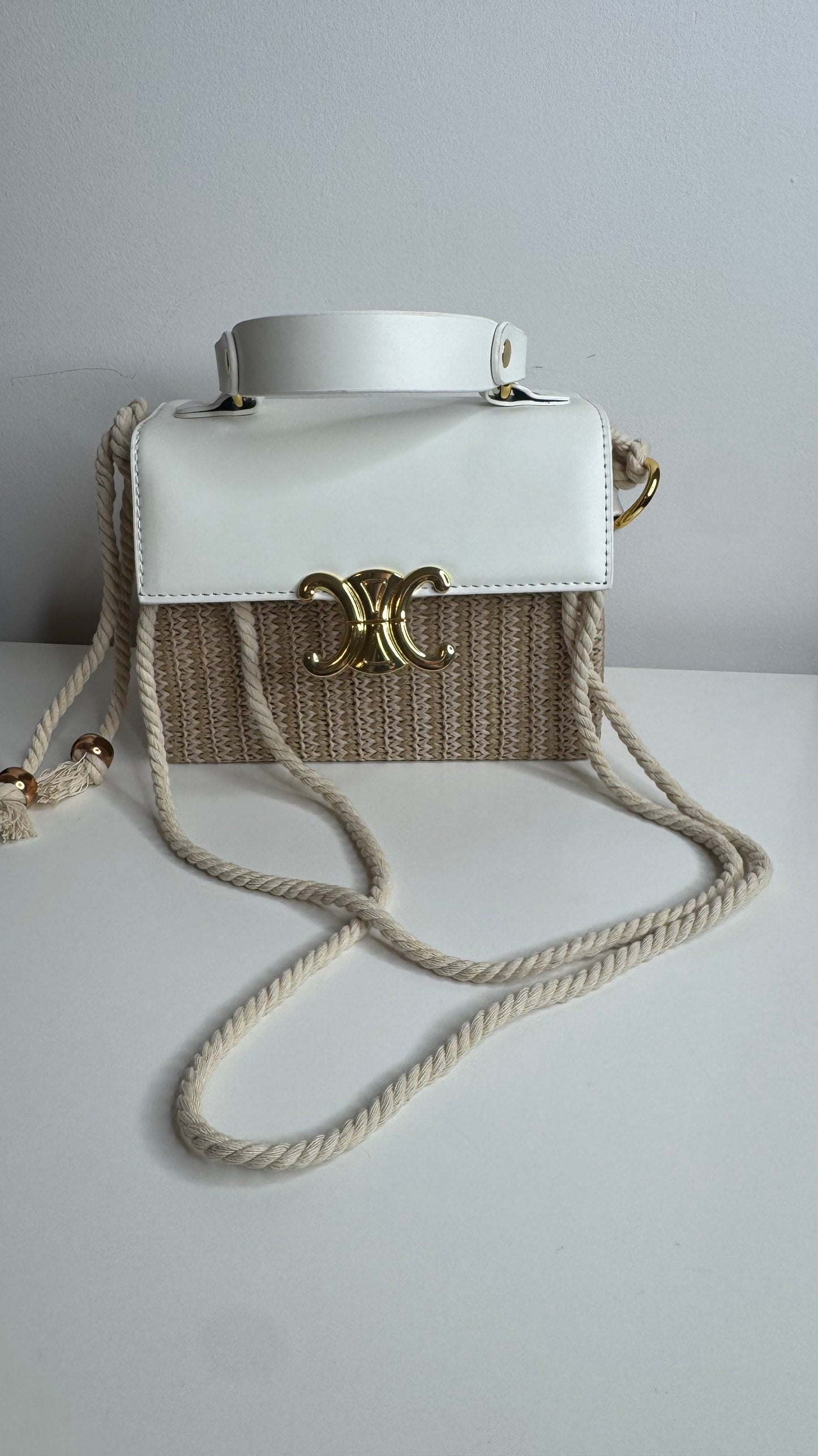 Serena Woven Bag - White