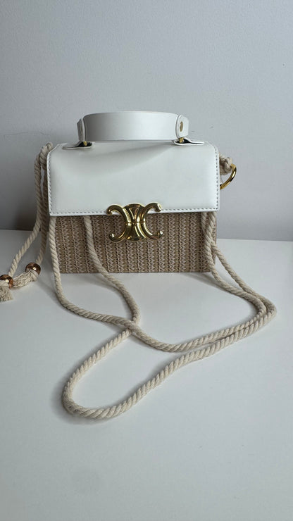 Serena Woven Bag - White
