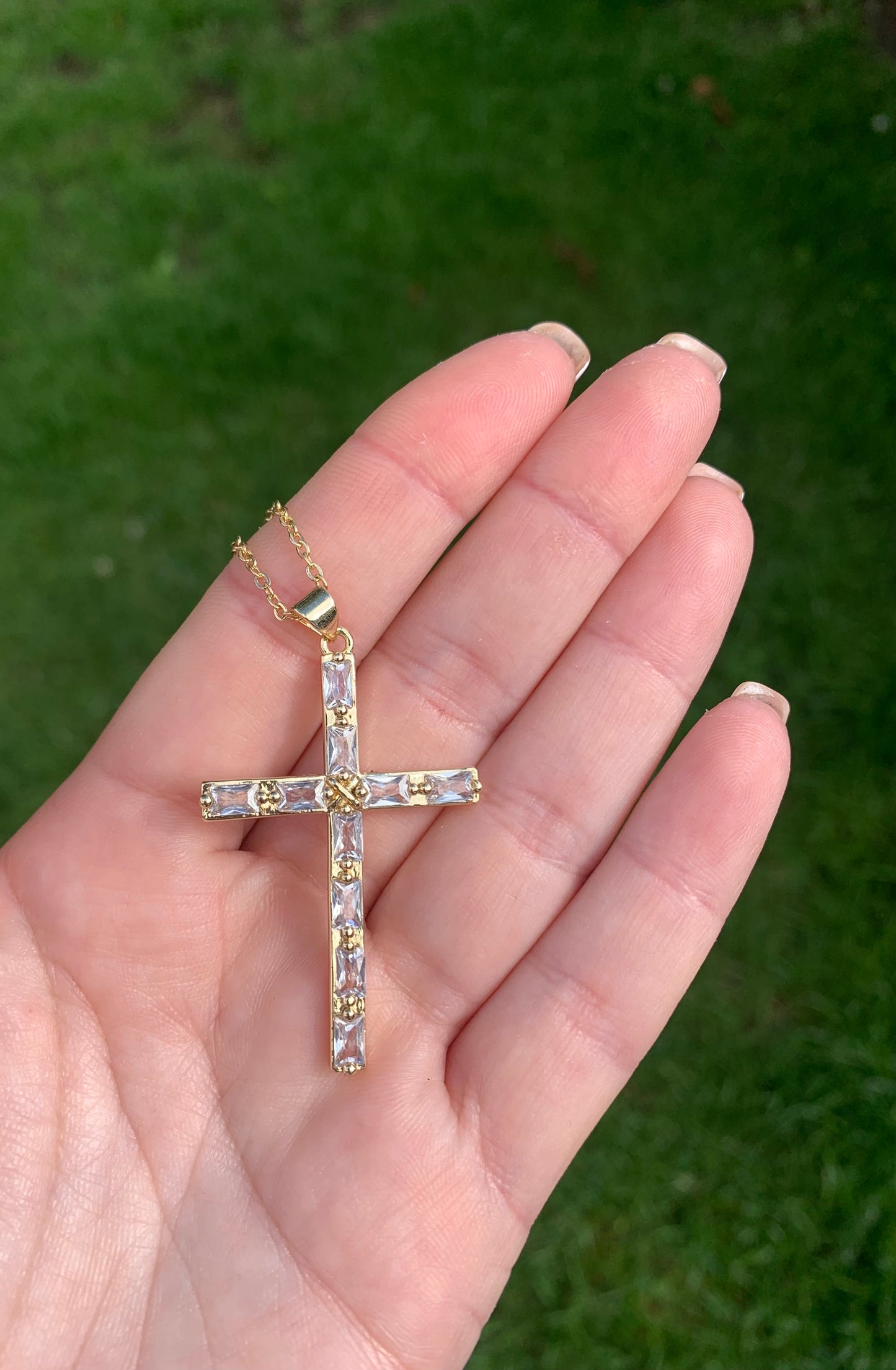 Large Diamond Gold Cross