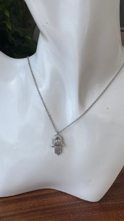 Hamsa Necklace - Gold or Silver