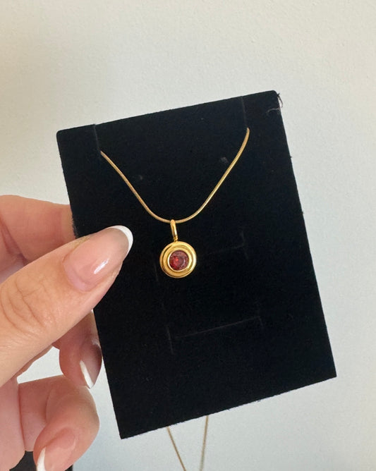 Birthstone Gold Necklace