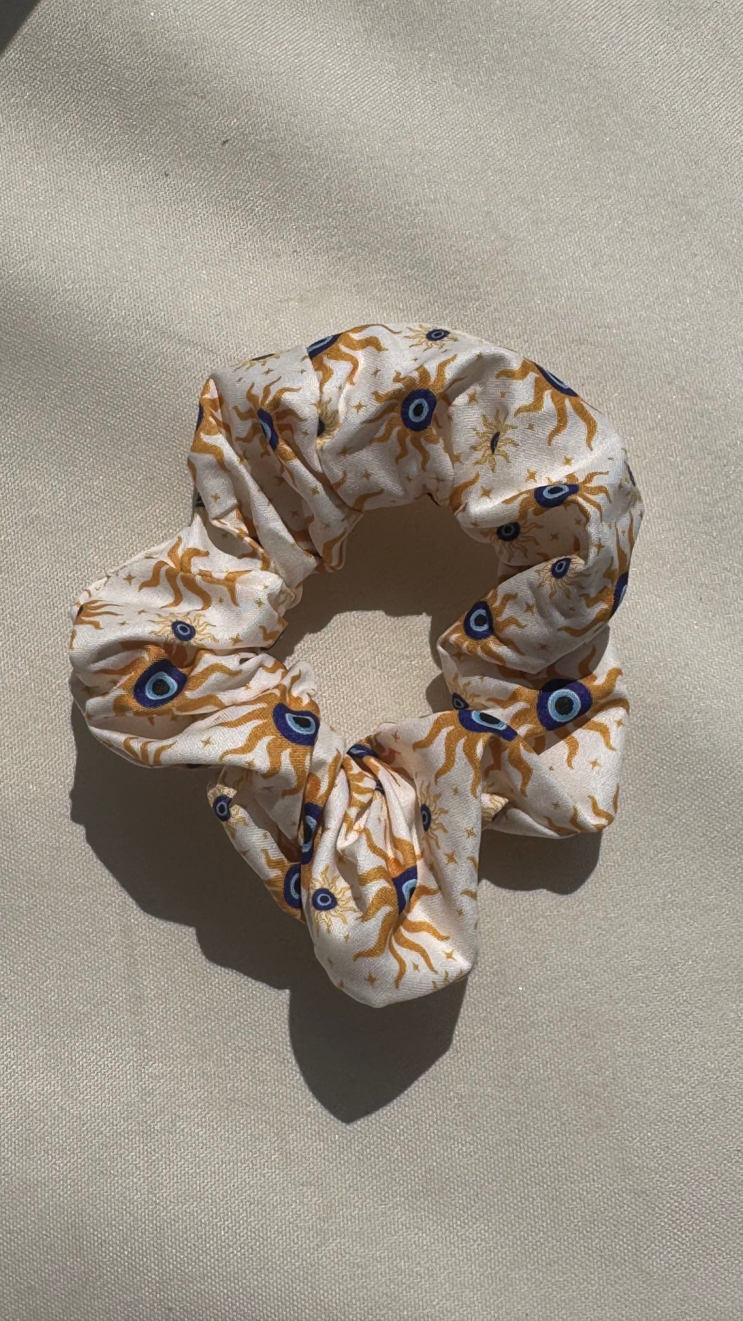 Evil eye scrunchies