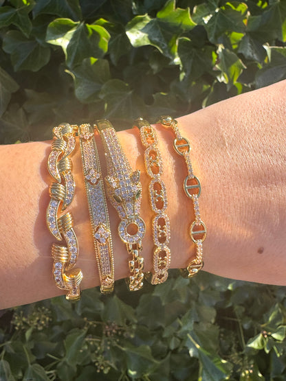 Diamond Gold Bangles - 5 options