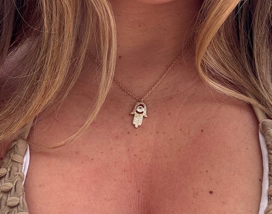 Hamsa Necklace - Gold or Silver