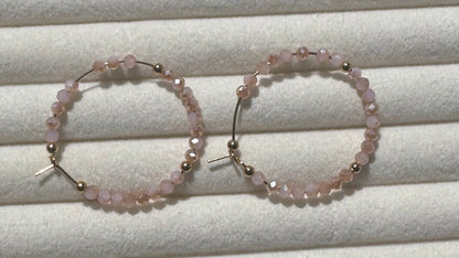 Crystal Hoops - Various colours