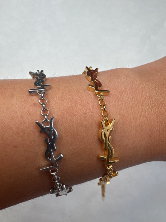 Y bracelet - gold and silver