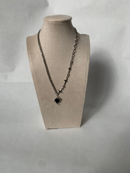 Black Heart Diamond Necklace