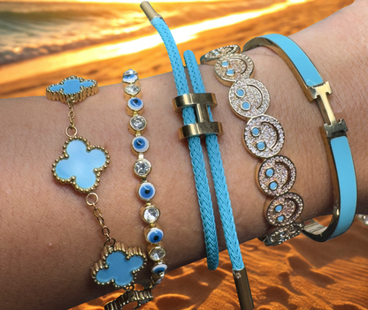 Baby blue & Gold multi Stack
