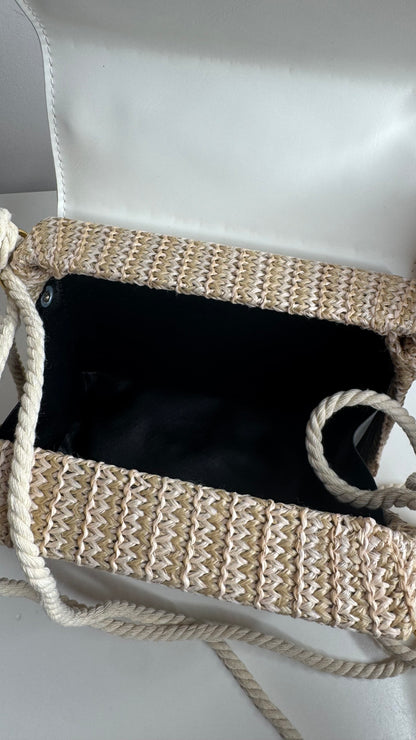 Serena Woven Bag - White