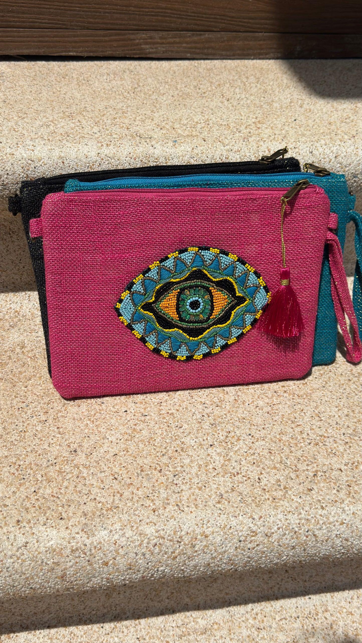 Evil eye clutch bags - 3 colours