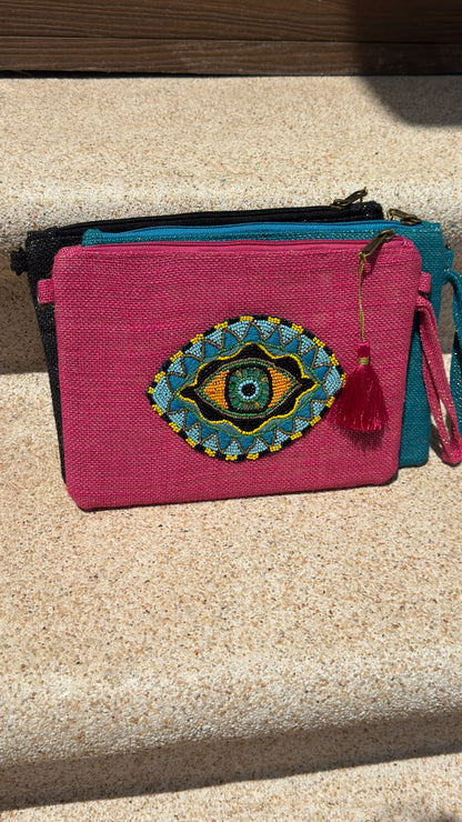 Evil eye clutch bags - 3 colours