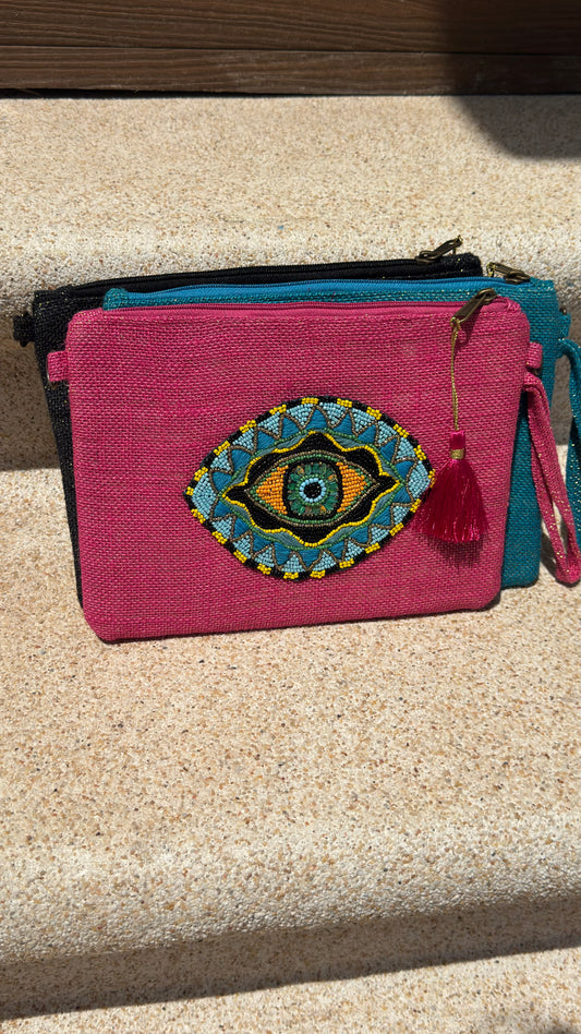 Evil eye clutch bags - 3 colours