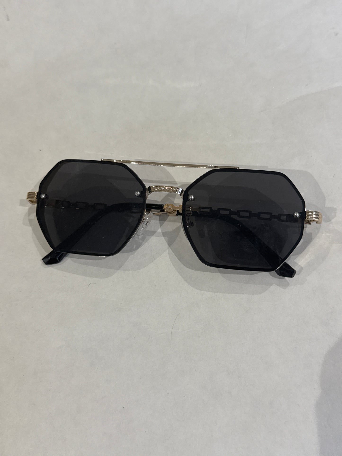 Oval black sunglasses