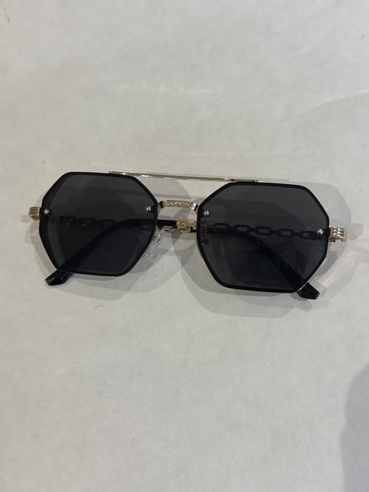 Oval black sunglasses