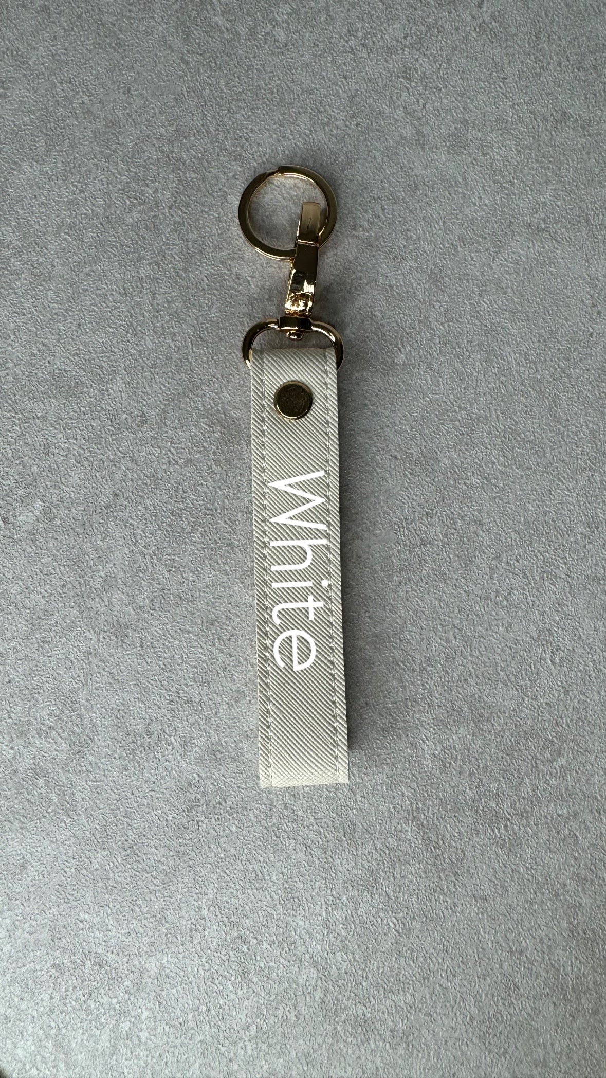 Large Faux Leather Keychain