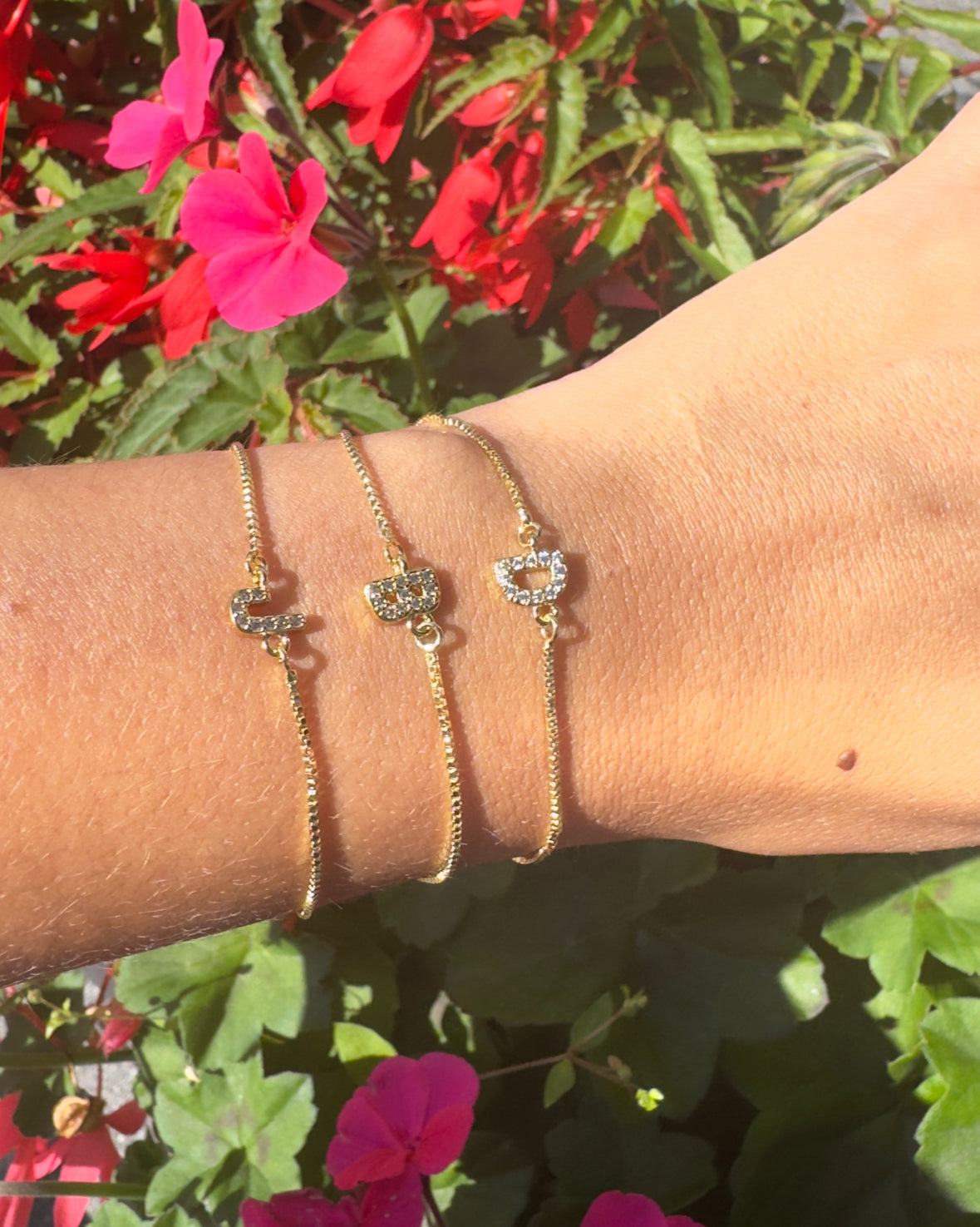 Mini Initial Letter Bracelet - GOLD