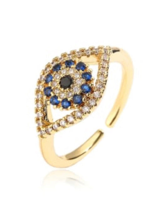 Evil Eye Oval Ring - GOLD