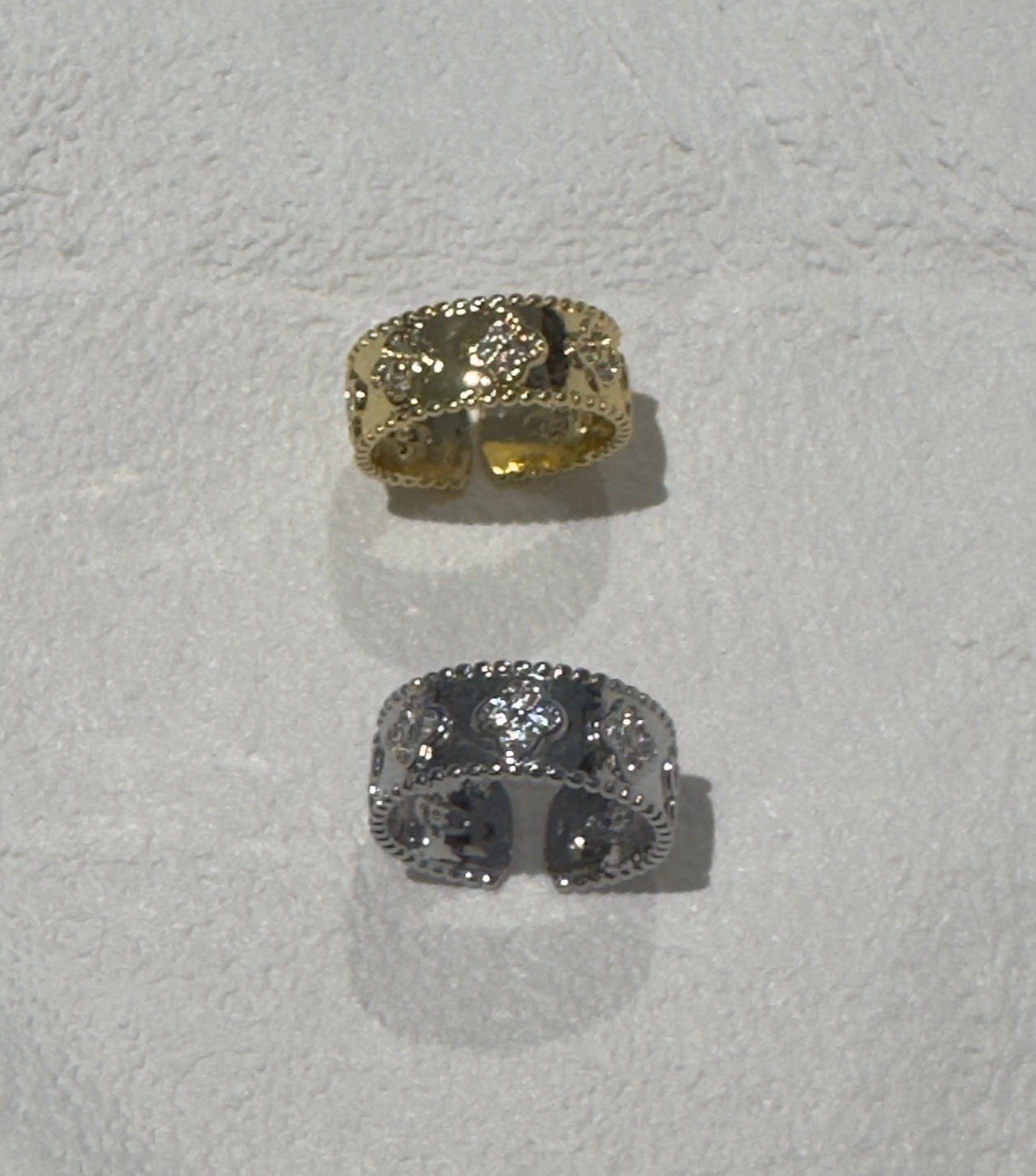 Flower Diamond Band Ring