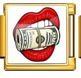MONEY ON LIPS - GOLD