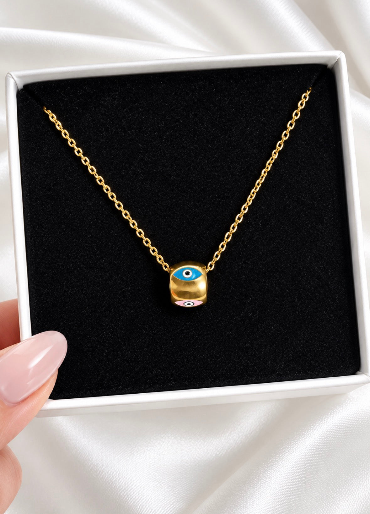 Azure Ball Evil Eye Necklace