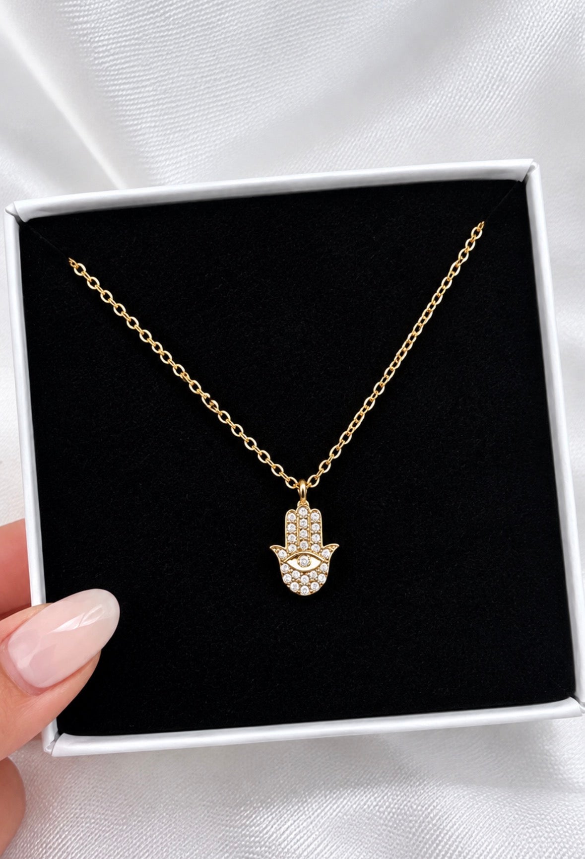 Hamsa Glow Necklace