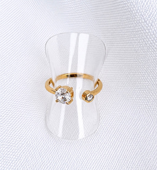 Double Sparkle Adjustable Ring