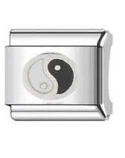 BLACK & WHITE YIN YANG - SILVER