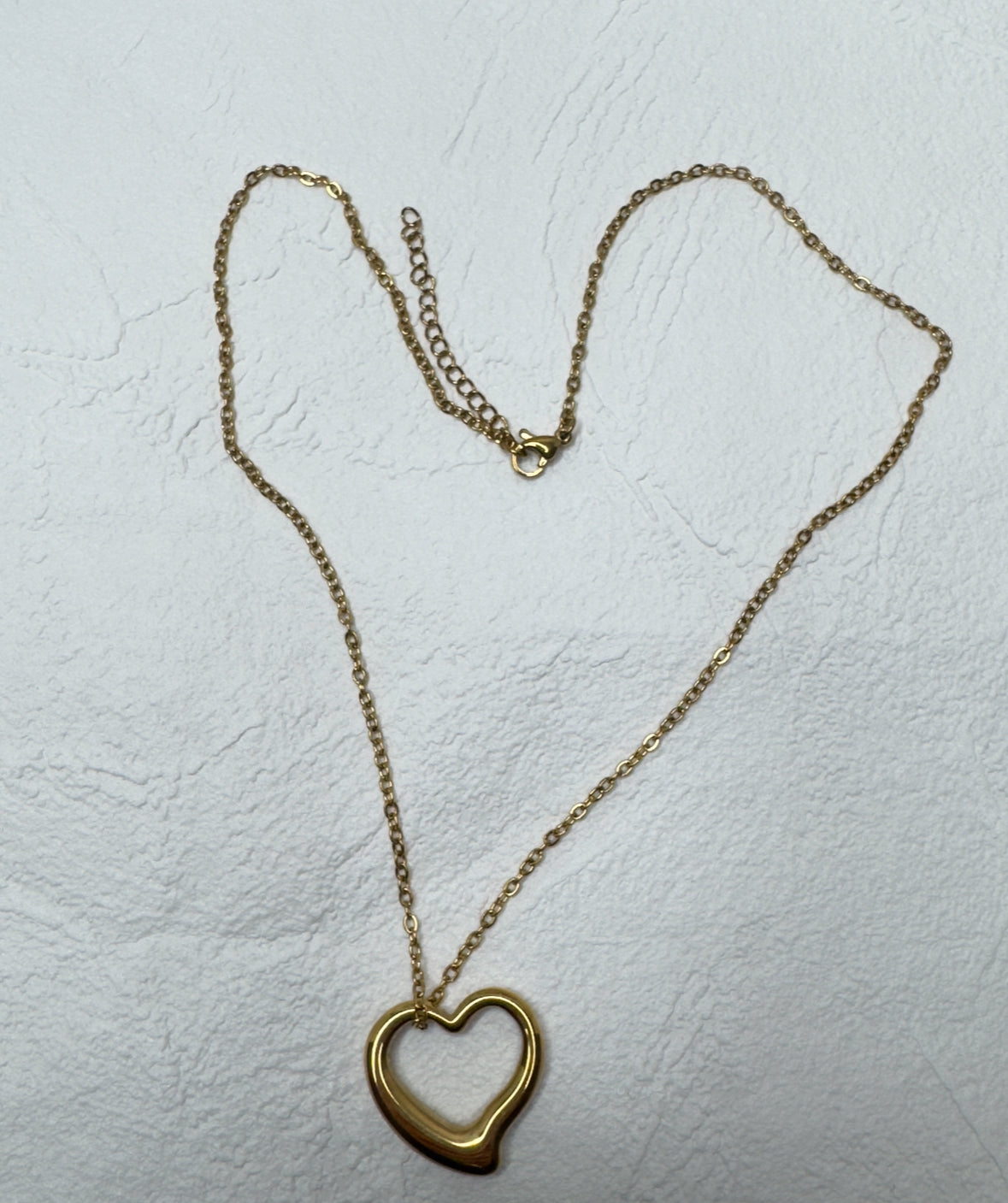 Gold plated heart necklace