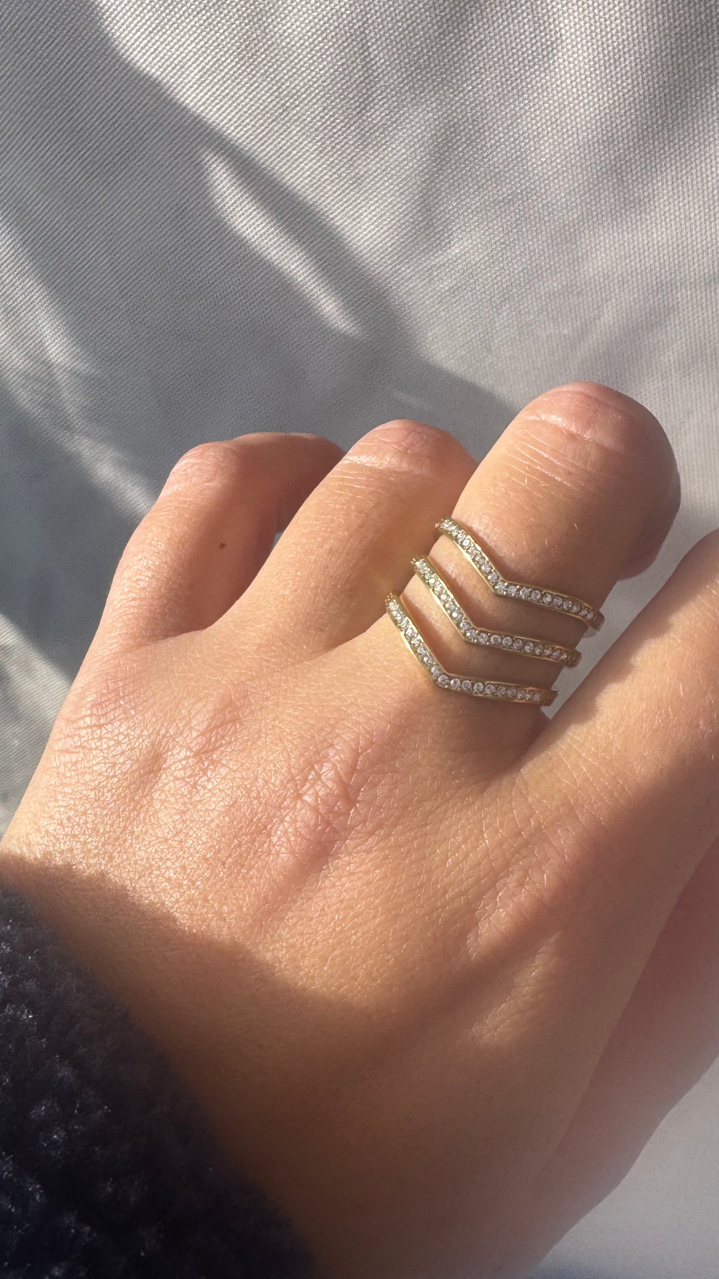 Chevron Sparkle Ring