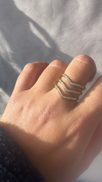Chevron Sparkle Ring