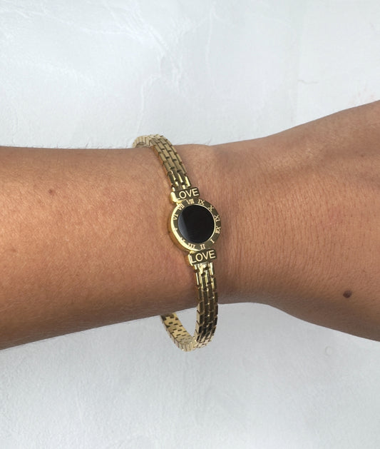 Love Black Gold Bangle