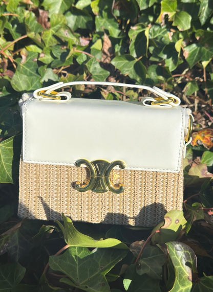 Serena Woven Bag - White
