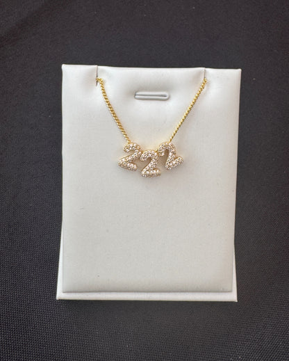 Bubble angel numbers necklace