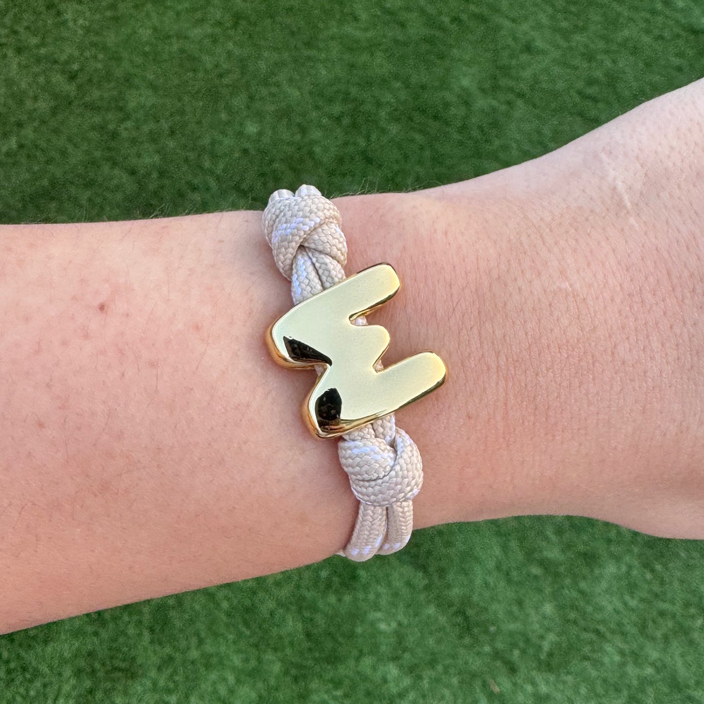 Initial Rope Bracelet - Various colours